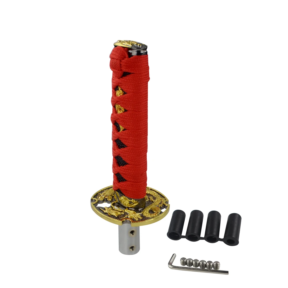 RED WLR-Универсальный JDM короткий самурайский Золотой Дракон ручка переключения 155 мм 210 мм металлический взвешенный WLR-GSK36 переключения передач - Название цвета: RED
