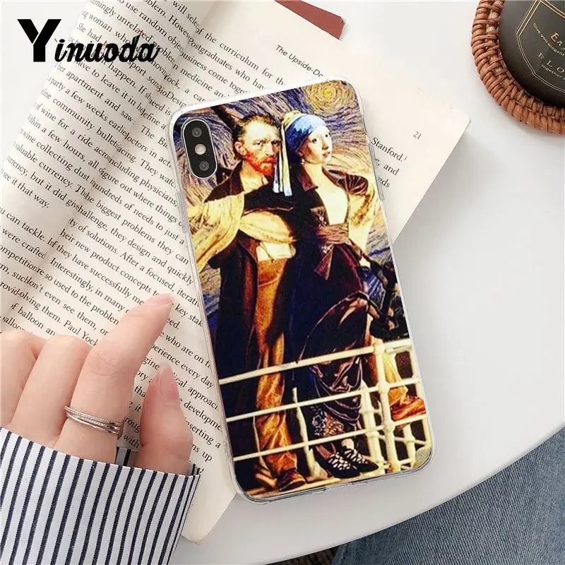 Чехол Yinuoda Van Gogh Mona Lisa прозрачный мягкий чехол для телефона iPhone 8 7 6 6S Plus 5 5S SE XR X XS MAX |