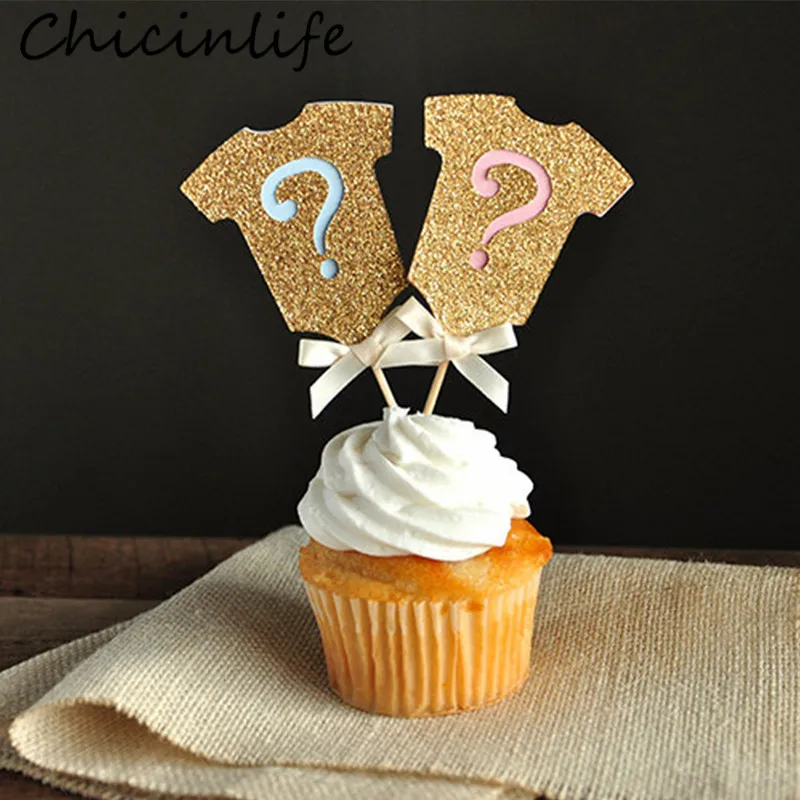 Chicinlifer 5 шт. синяя/Розовая одежда Топпер для капкейков день рождения вечеринка