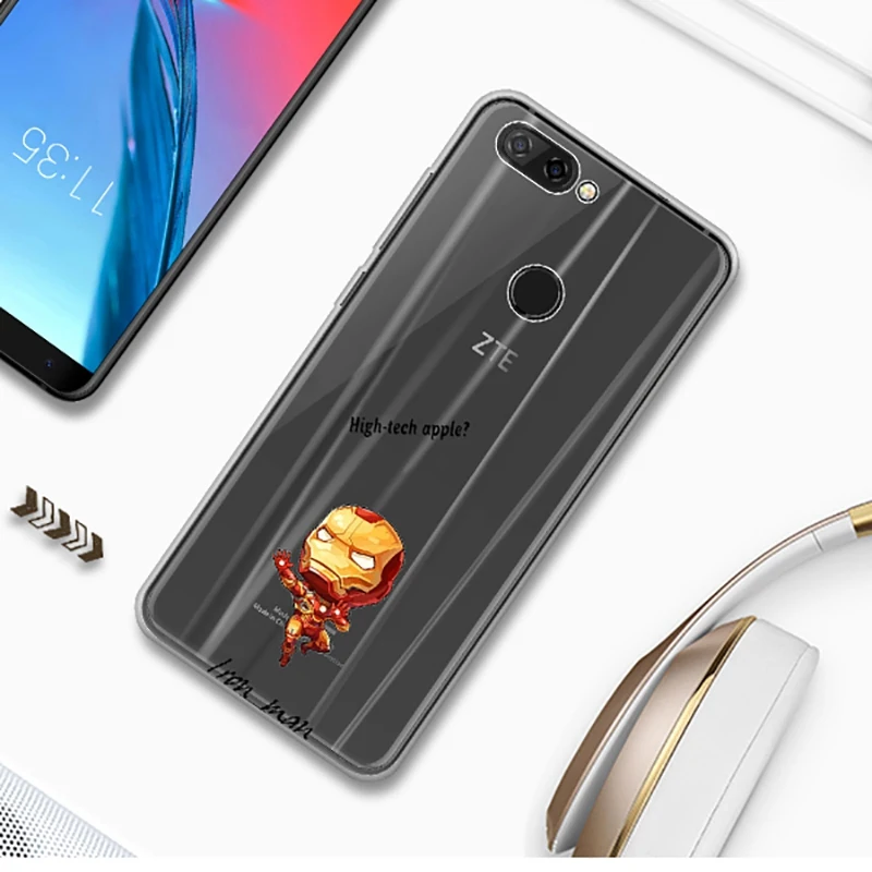 UTOPER для zte лезвие V9 Cae Человек-паук чехол принципиально Мститель мягкие Пластик
