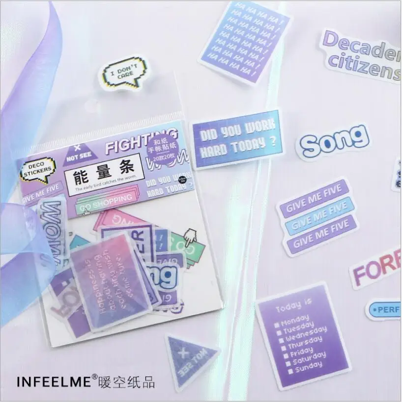 40 шт./лот розовые декоративные наклейки в стиле INS с героями мультфильмов для