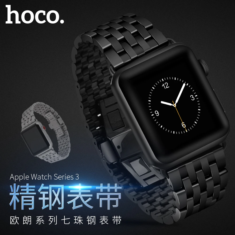 HOCO ремешок из нержавеющей стали для Apple Watch Band 44 мм 42 40 38 Серия 1 2 3 4 Бабочка Пряжка
