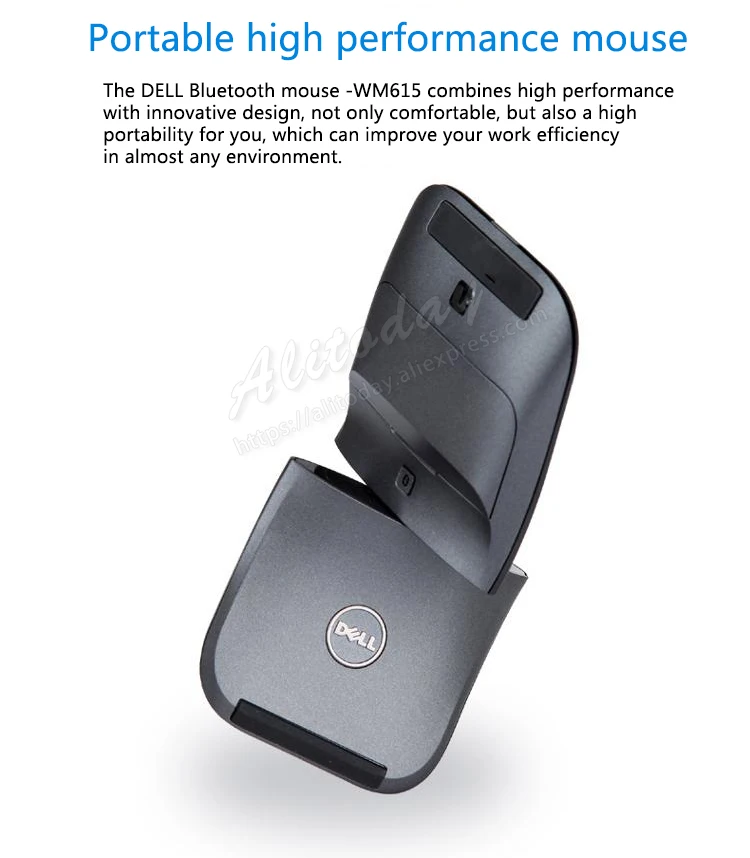 Dell WM615 Беспроводная Bluetooth 4,0 мышь складная мышь ноутбук