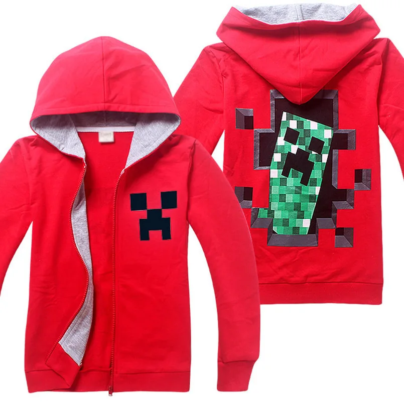 2018 осенние и зимние новые Minecraft Детский мультфильм шаблон хлопчатобумажная