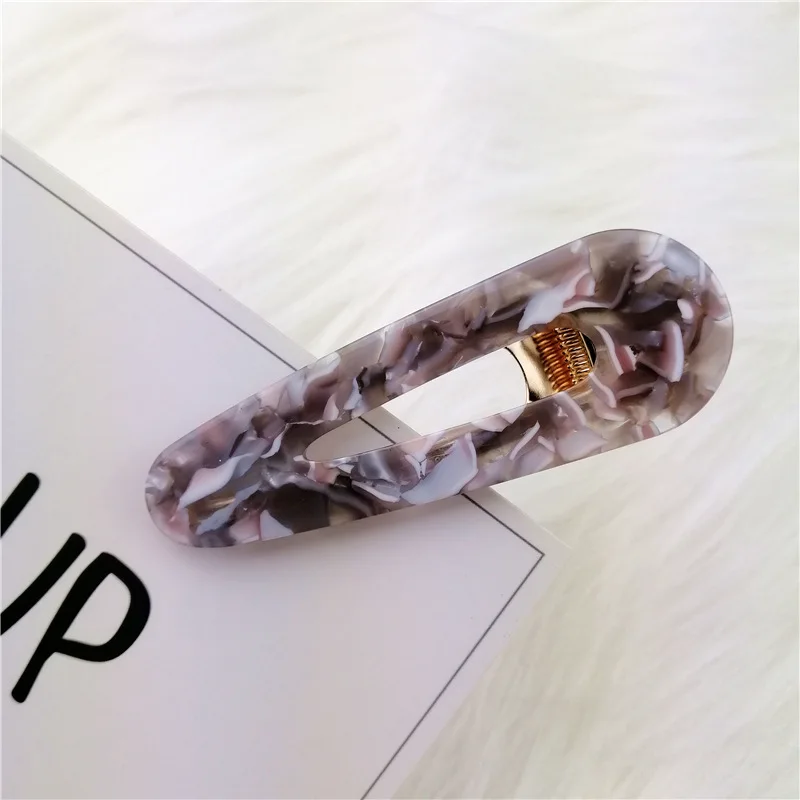 

2021 Women Girls Acrylic Leopard Hollow Waterdrop Rectangle Hair Clips Tin Foil Sequins Hairpins Barrettes Headbands Accessory