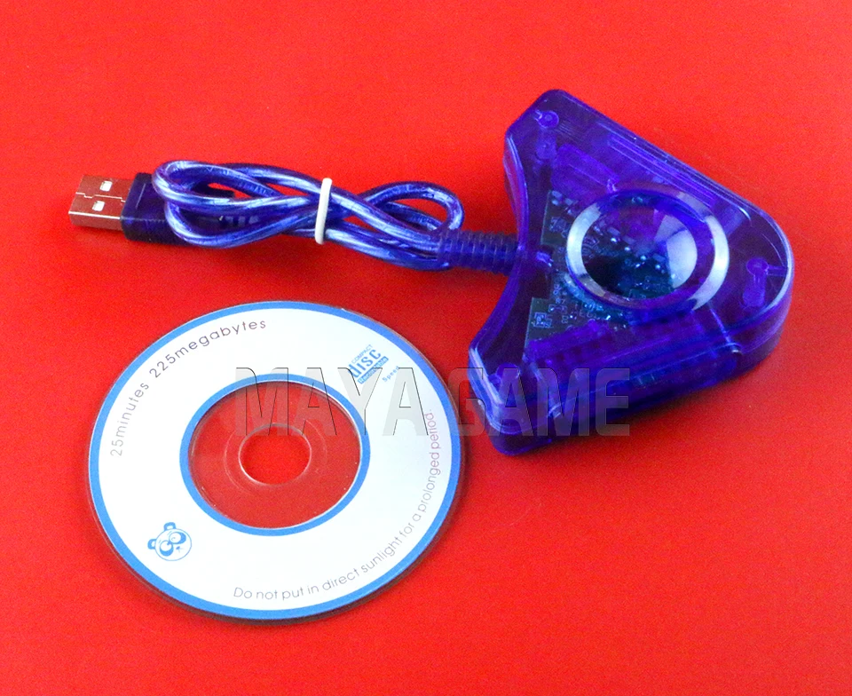 Контроллер OCGAME конвертер игровой адаптер кабель для PS2 Playstation к ПК прозрачный