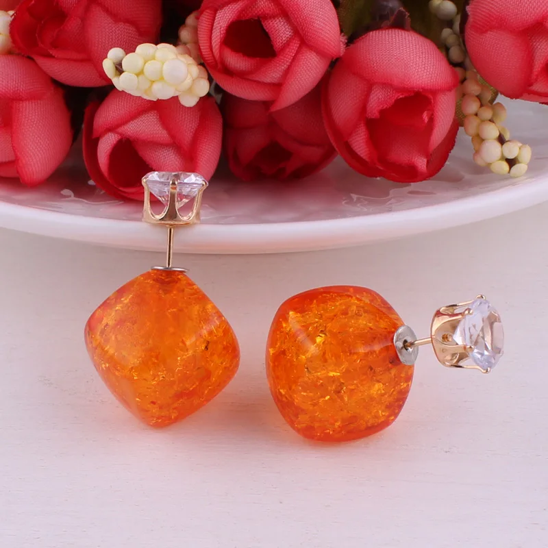 Новое поступление яркие разноцветные Серьги с двумя жемчужинами и