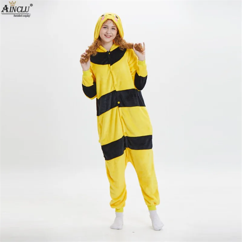 Пижамный комплект в виде пчелы для взрослых кигуруми с мультяшным животным