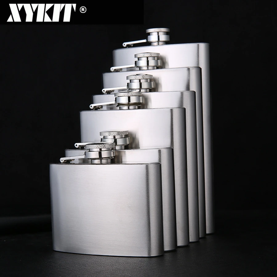 XYKIT 5 7 8 10 12 унц. Нержавеющая сталь Мини фляжка Ликер Виски открытый портативный Карманные фляги бутылки алкоголя