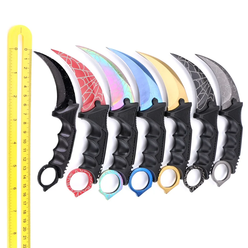 CS GO охотничий фиксированный нож Karambit тактический боевой выживания шеи коготь ножи утилита Кемпинг уличный карманный нож EDC ручной инструмент