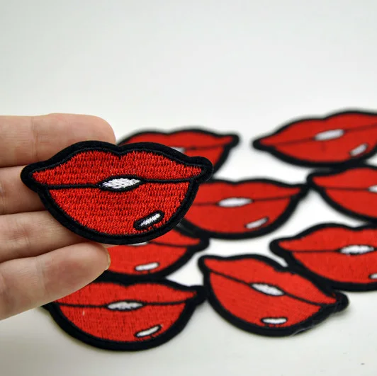 1 шт в упаковке сексуальные красные губы патч для костюмы Утюг на вышитые шить и