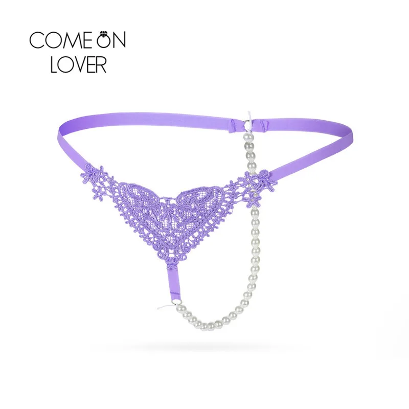 Comeonlover сексуальные стринги сетчатые микро трусики стринги Femme эротические жемчужные стринги, трусики кружевные стринги и стринги сексуальные кулот Femme