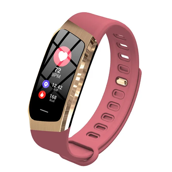 Розовый SANDA Fashion Cool Smart Watch IP67 Bluetooth Heart Rate Monitor Blood Pressure Men Watches Women Smartwatch for Android iPhone - Цвет: Розовый