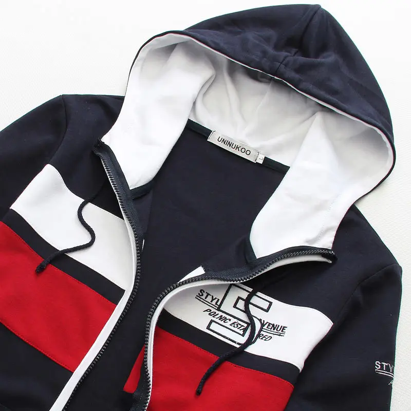 Мужчины Толстовка + Брюки весна осень Корейский стиль вышивки Толстовки Мужская