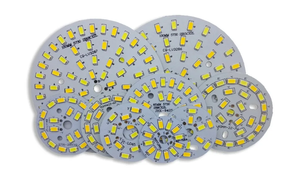 Светодиодный PCB SMD5730 источник света осветительная Панель три Цвет с регулируемой яркостью 3/Вт, 5 Вт, 7 Вт, 9 Вт, 12 Вт, 15 Вт, 18 Вт, Алюминий пластина для Светодиодный лампа светильник «сделай сам»