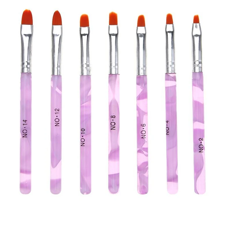 Набор кистей для дизайна ногтей CCBLING 7 шт./лот кисти УФ-Гель-лак рисования набор