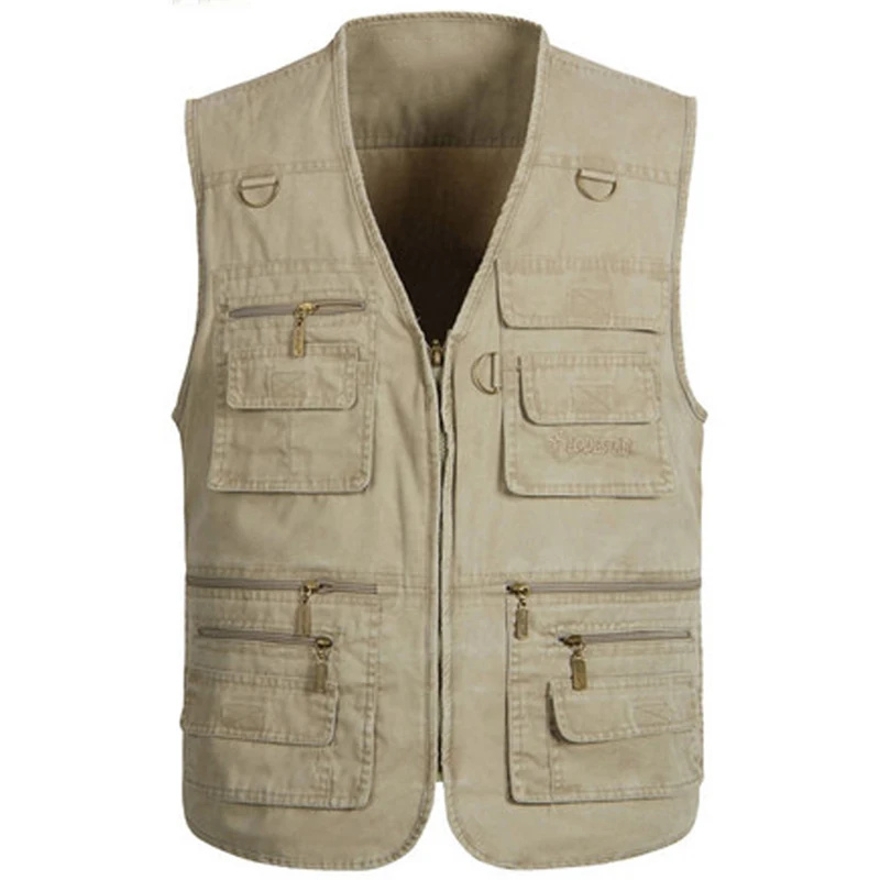 Мужские рабочие карго жилеты размера плюс 7XL большие и высокие мужские уличная