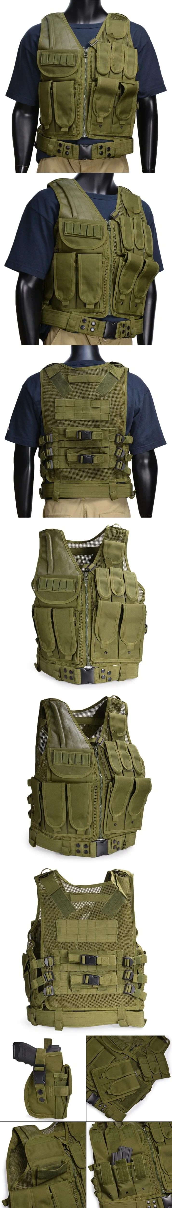 Airsoft военно-тактические жилет Молл Полиции Body Armor Plate Carrier Swat армия Пейнтбол Стрельба Охота Боевая кобура жилеты