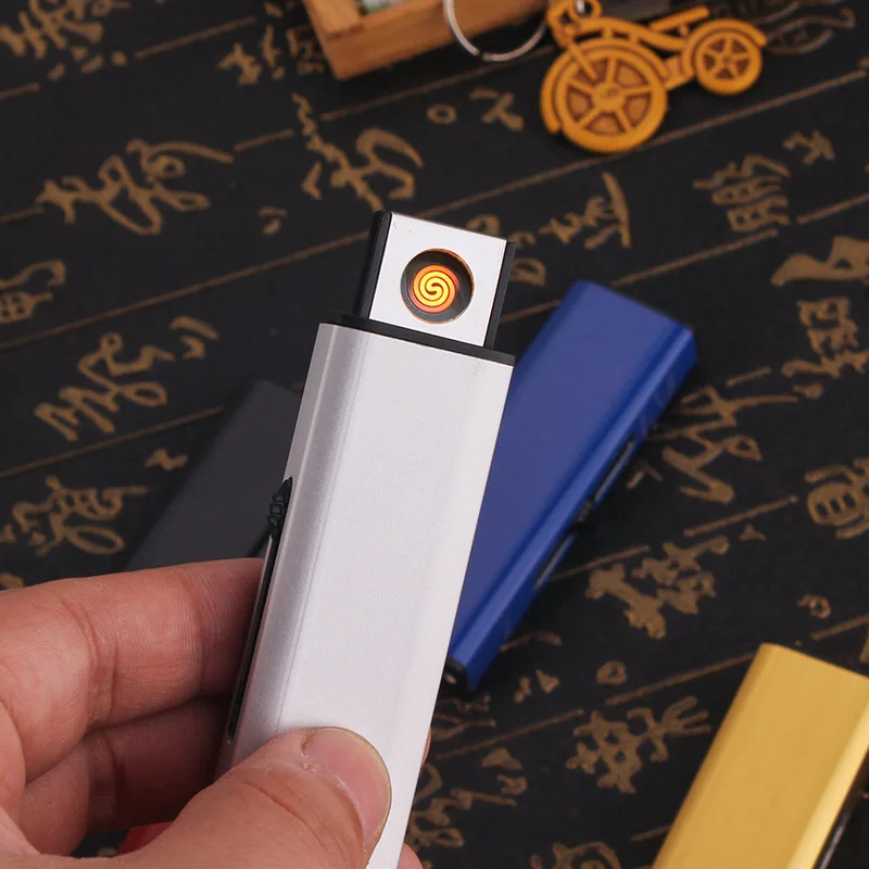 USB Электронная сигарета зажигалка Беспламенное ветрозащитное металлическое фонарь Зажигалка плазменная дуговая Зажигалка курительные инструменты Гаджеты для мужчин