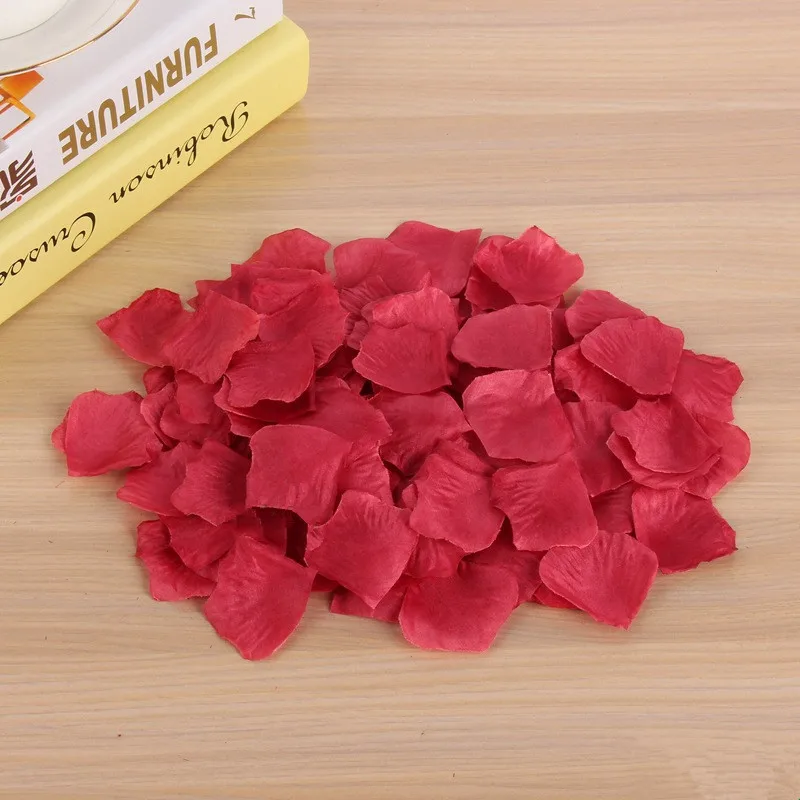 JaneVini 1000 шт Свадебные лепестки роз аксессуары Petalos De Seda искусственное свадебное украшение из ткани цветок розы Petala