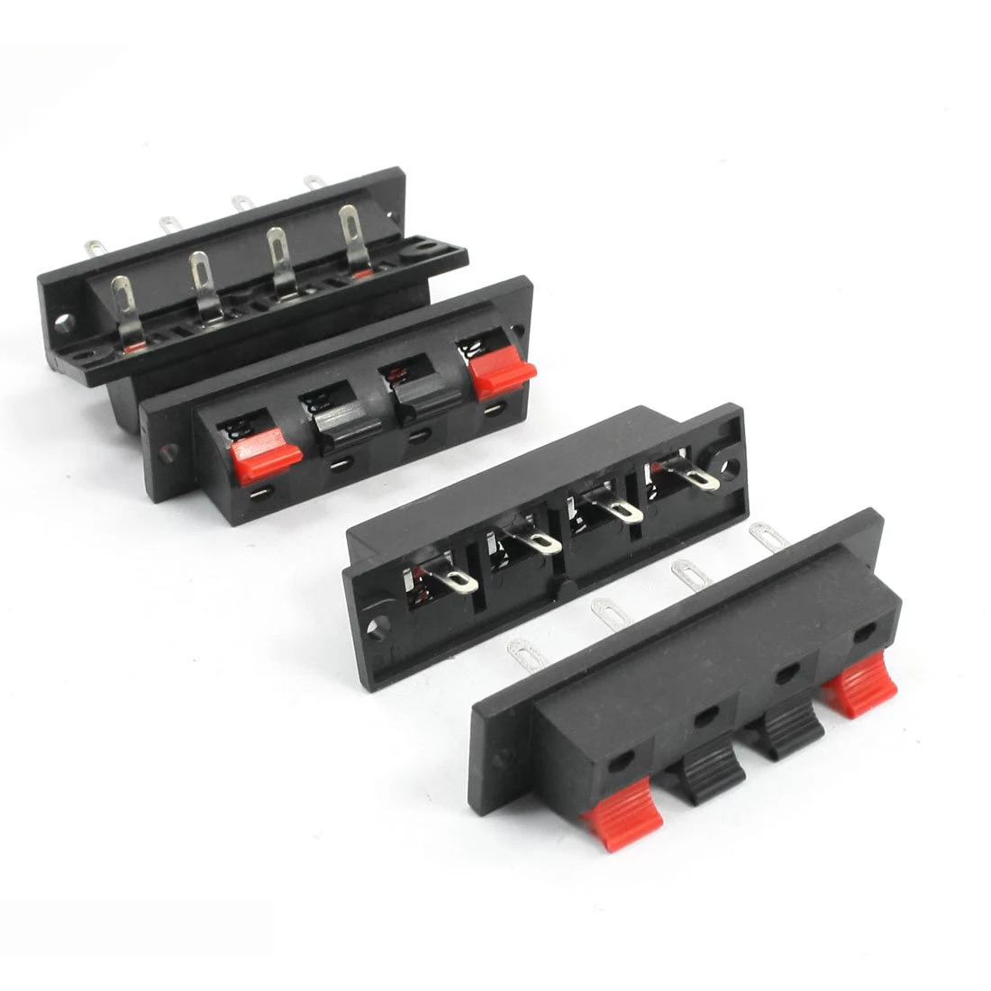 Однорядные 4-контактный 4-позиционный динамик Клеммная плата соединители 5 шт |