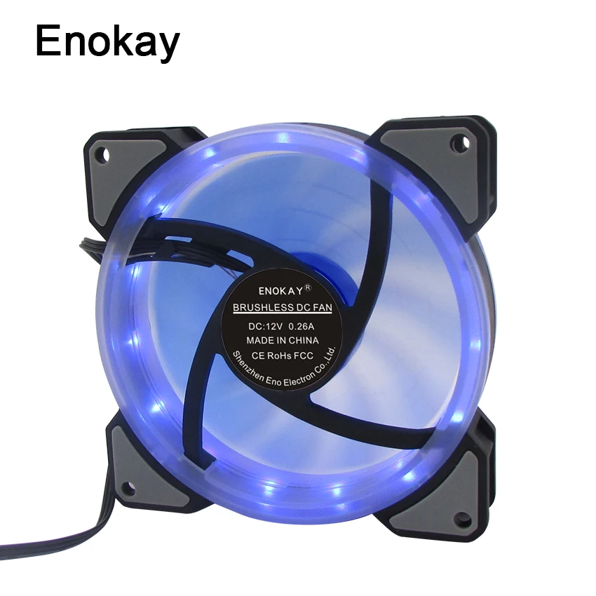 Оптовая продажа 2 шт. 3 Pin 12v светодиодный RGB 12025 DC 120 мм вентилятор 120x120x25