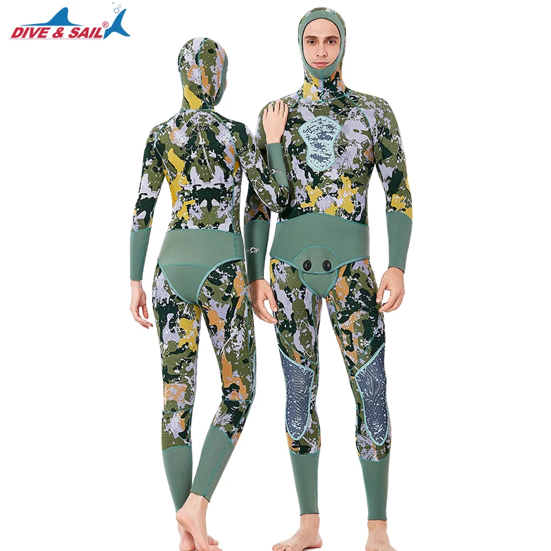Новое поступление мужской женский 3 мм неопреновый гидрокостюм с капюшоном из двух частей теплый гидрокостюм для сноркелинга сёрфинга подводного плавания