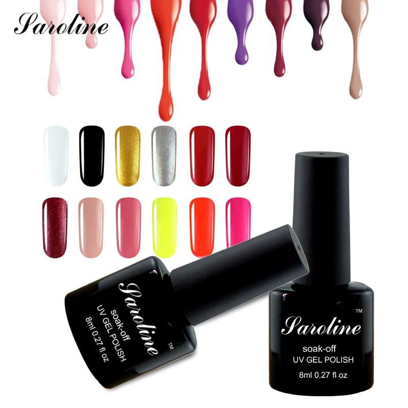 Saroline Soak Off УФ цветной гель лак для ногтей набор СГВПООН де Lucky лаков лака Professional
