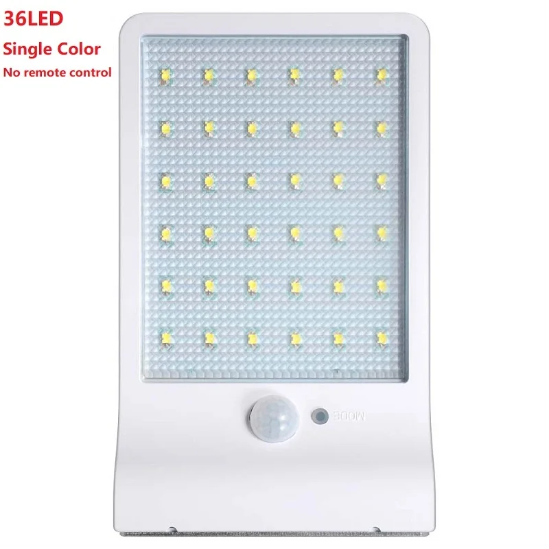 36 LED No Rod 01 36/48 светодиодов солнечный светильник водонепроницаемый светодиодный уличный солнечный светильник гирлянда настенный светильник s лампа на солнечной батарее с батареей - Испускаемый цвет: 36 LED No Rod 01