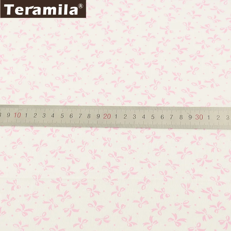 Teramila хлопок ткань розовый бант дизайн стеганая ткань для пэчворка Скрапбукинг сделай сам для начинающих тканевые куклы Tela