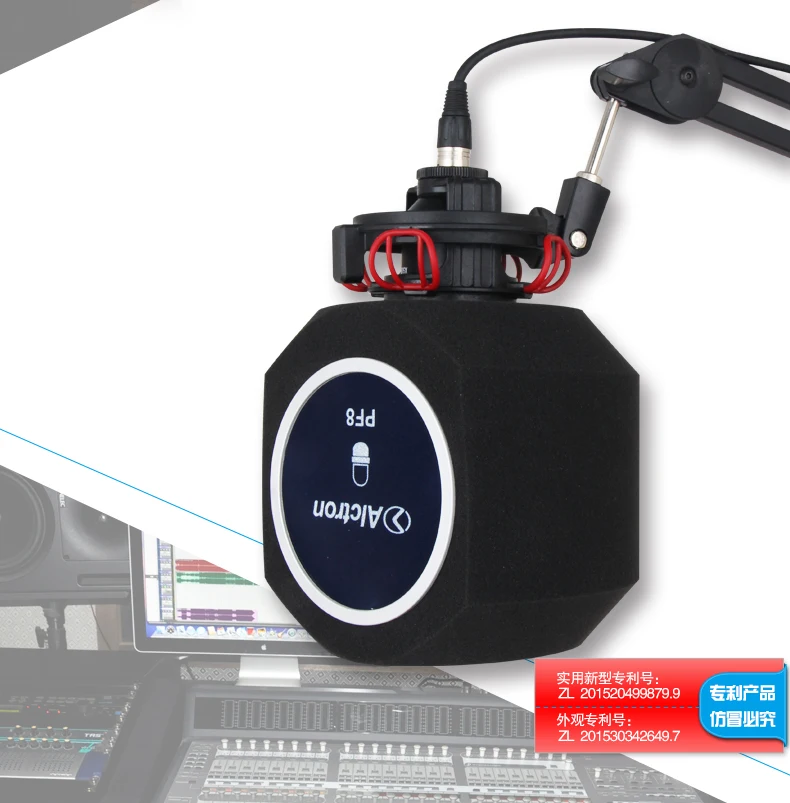 Alctron PF8 Профессиональный простой Студийный микрофон экран акустический фильтр Новое поступление Настольный запись ветер экран