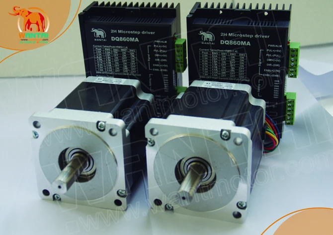 Wantai 2-осевой шаговый двигатель Nema34 фотоосвещение 1232 нм унций А + Драйвер DQ860MA 80 в а