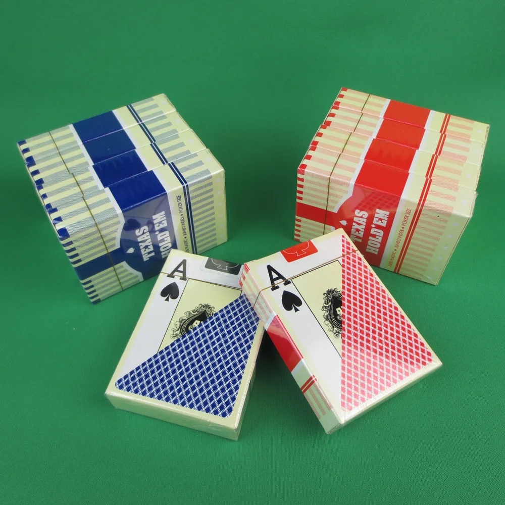 2 шт./лот пластиковые игральные карты с большими словами Техасские покерные