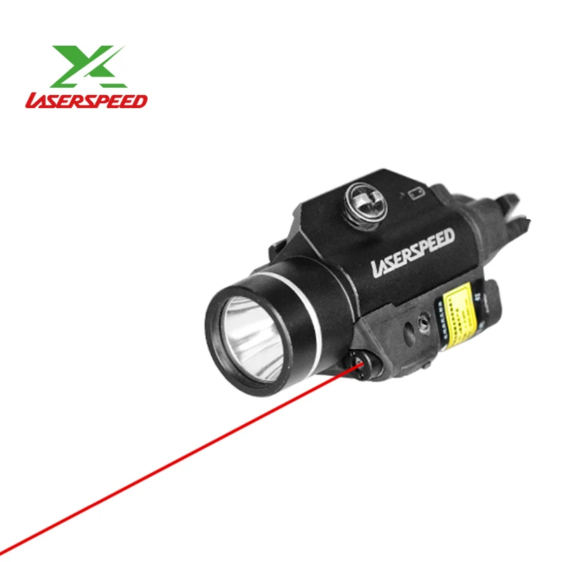 Прямая LASERSPEED LS-CL2-IR ИК луч лазерный прицел и тактический флэш-светильник комбо для пистолета со стробоскопическим светильник - Цвет: Red laser