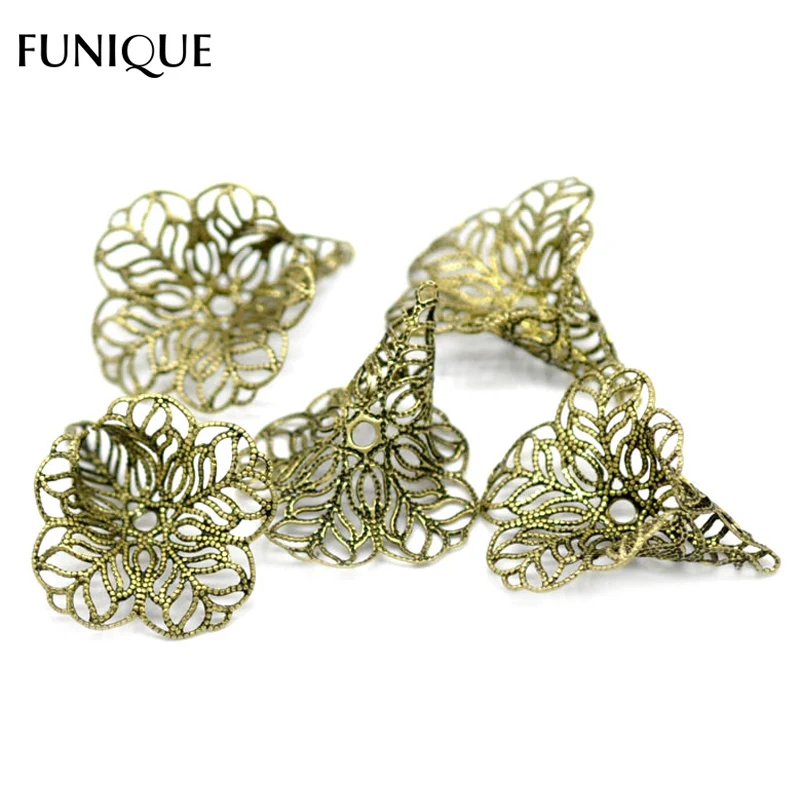FUNIQUE Bead Caps ювелирное изделие 20 шт. бронзовые цветные бусины для изготовления