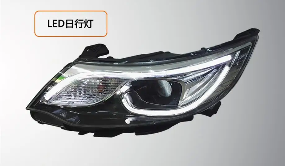 2шт Автомобильный головной светильник для KIA K2 2011~ /~ светодиодные фары DRL ходовой светильник s биксеноновые фары Противотуманные фары с ангельскими глазками авто
