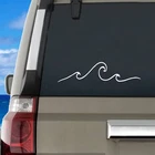 Волнистая наклейка на автомобиль, наружная виниловая художественная наклейка, декор для пляжа, океан, настенные художественные переводки для украшения автомобиля, окна, ноутбука