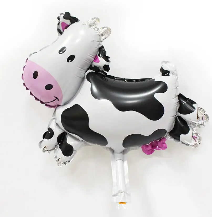Cow 4 шт./лот розовый поросенок корова air Фольга шары safari тему вечерние Гавайи животных фермы детский день рождения поставки детские игрушки животных - Цвет: Cow