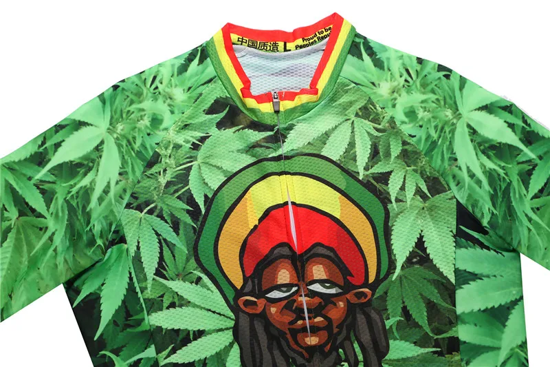Rastaman 420 4/20 Men Bicycle kit Jersey+ bibs kits Road Track MTB Race Cut Aero Cycling Italian Clothing Quick Dry for Weed