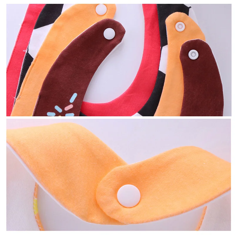 4 PCS Fruit Waterproof Newborn Baby Bibs Cotton Bandana Burp Cloth Cartoon Saliva Towel Boys Girls Accessories | Детская одежда и