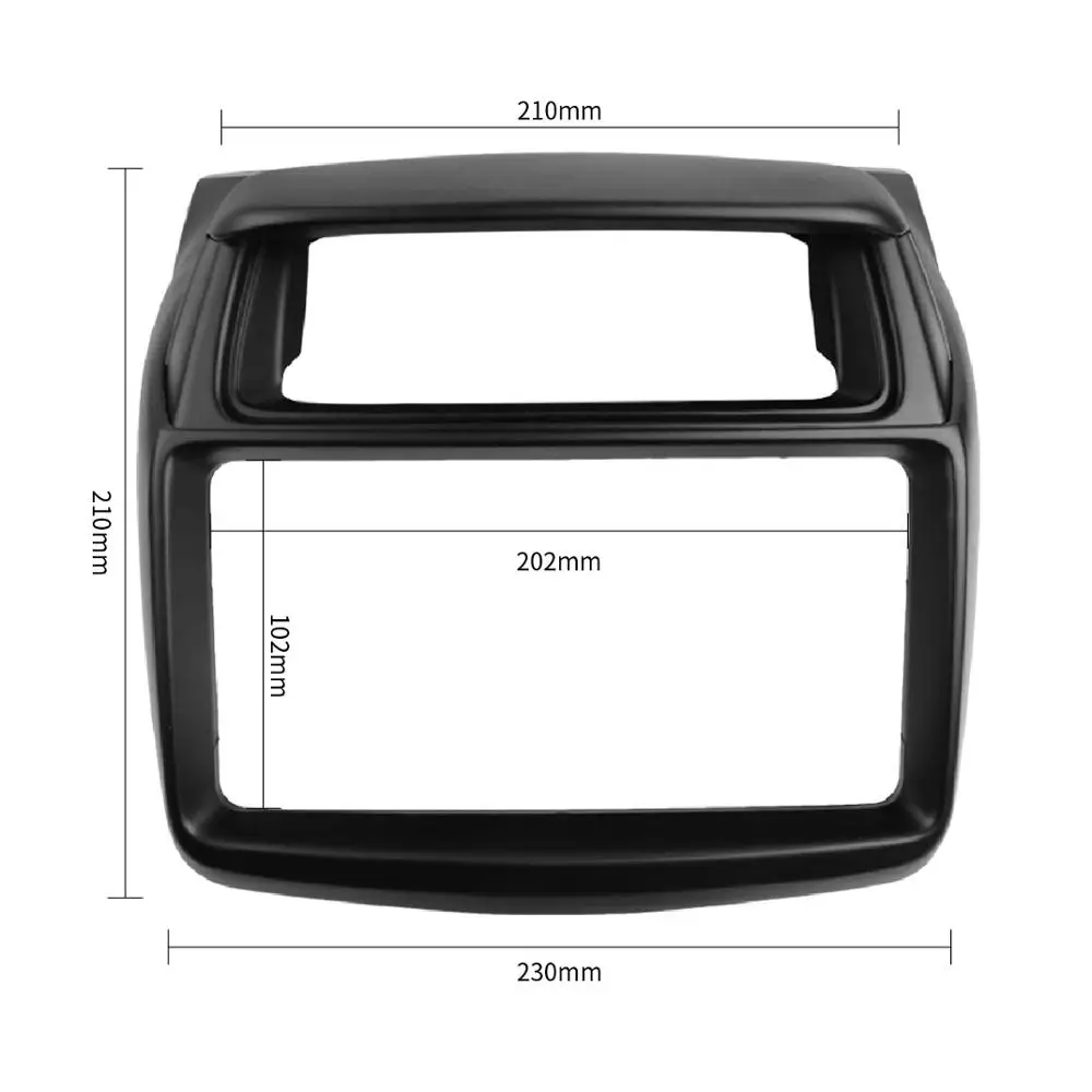 202X102mm Двойной Din фасции для Mitsubishi Pajero Sport Triton L200 Радио DVD стерео панель тире Монтажная Установка отделка комплект лицевая рамка - Название цвета: 202X102mm