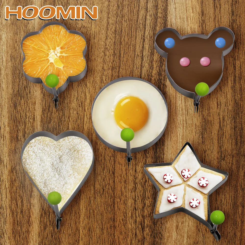 HOOMIN жареное яйцо форма яичный блин кольцо форма Любовь цветок круглая формочка в виде звезды из нержавеющей стали инструменты для яиц