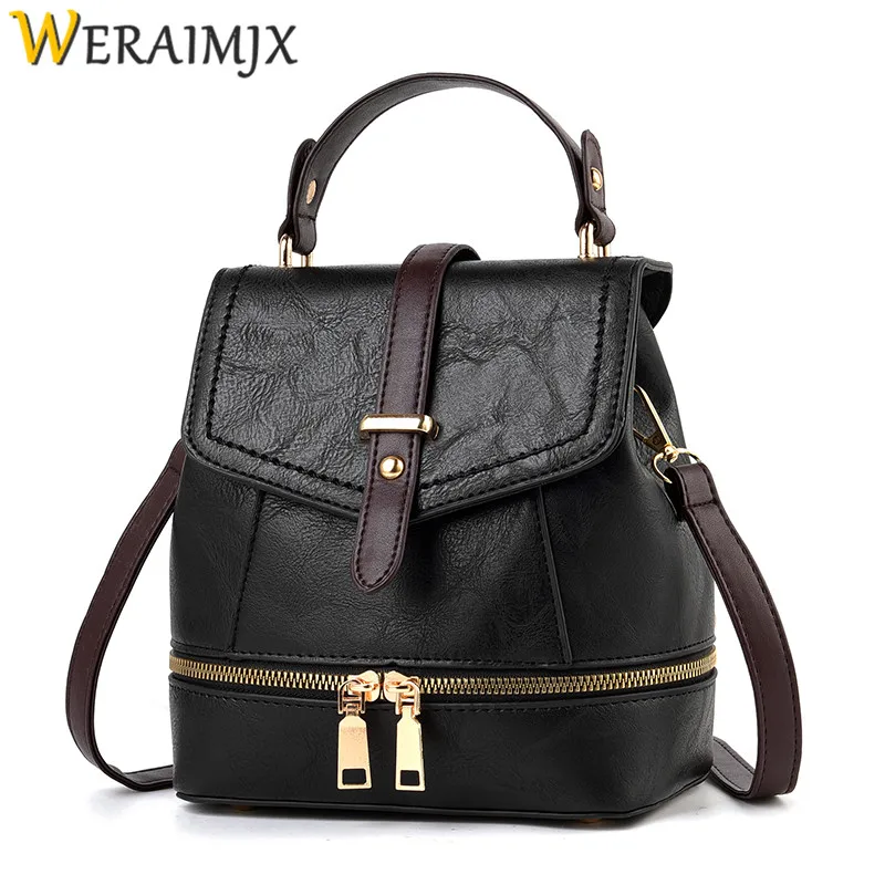 WERAIMJX кожаный рюкзак модный новейший Mochila Feminina Большая вместительная сумка для