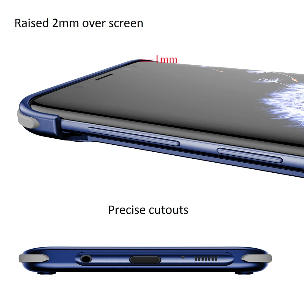 OATSBASF Роскошный чехол безопасности металлический защитный для Samsung Galaxy S8 lite