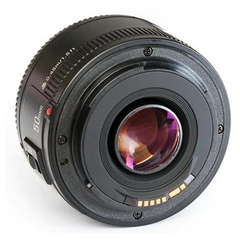 YONGNUO YN 50 мм объектив с фиксированным фокусом объектив EF 50 мм f/1.8 AF/MF линзы большой диафрагмой автофокус Объектив для Canon DSLR Камера