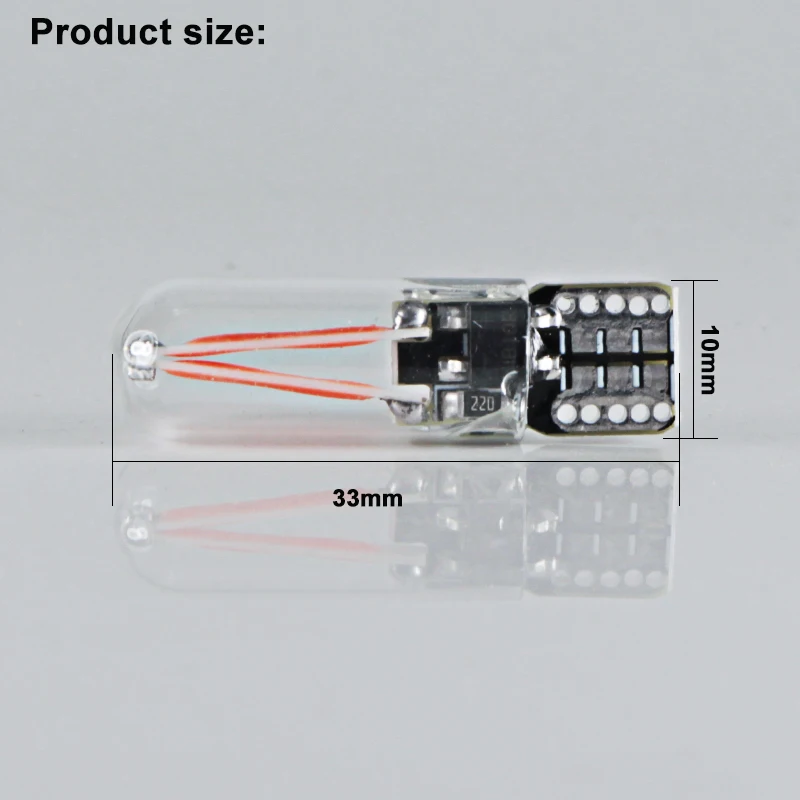 10 шт. ampoule T10 led w5w canbus стекло накаливания 12В 24В автомобильный клиновидный боковой