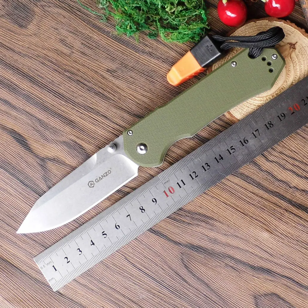 Жар-Ganzo G7452 440C G10 или ручка из углеродного волокна, складной нож для выживания Отдых на природе нож карманный тактический уличный инструмент EDC