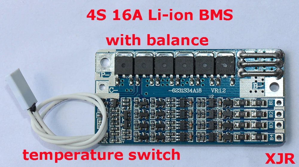 Флюоресцентная плата для защиты литий полимерных батарей 16 А BMS/PCM/PCB 4 упаковок