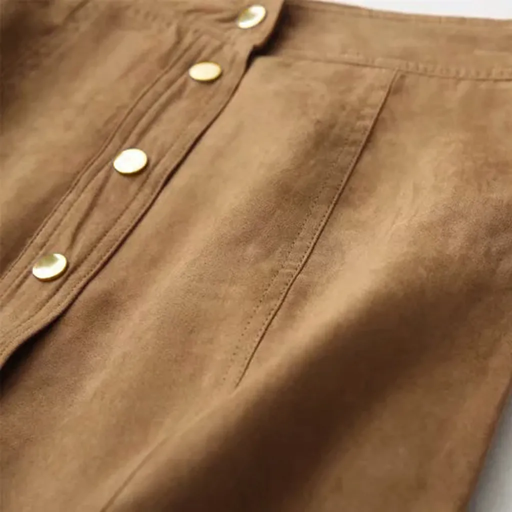 Женская однотонная винтажная мягкая и удобная короткая трапециевидная мини-юбка