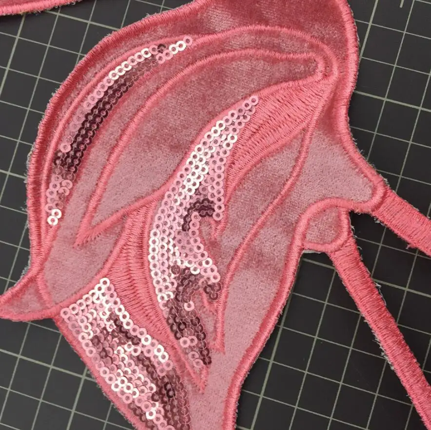 Explosion models sequin embroidery flamingo cloth stickers DIY fashion foreign sweater clothing accessories | Дом и сад